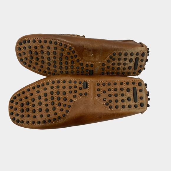 Men’s Brown Leather Slip On Moccasins